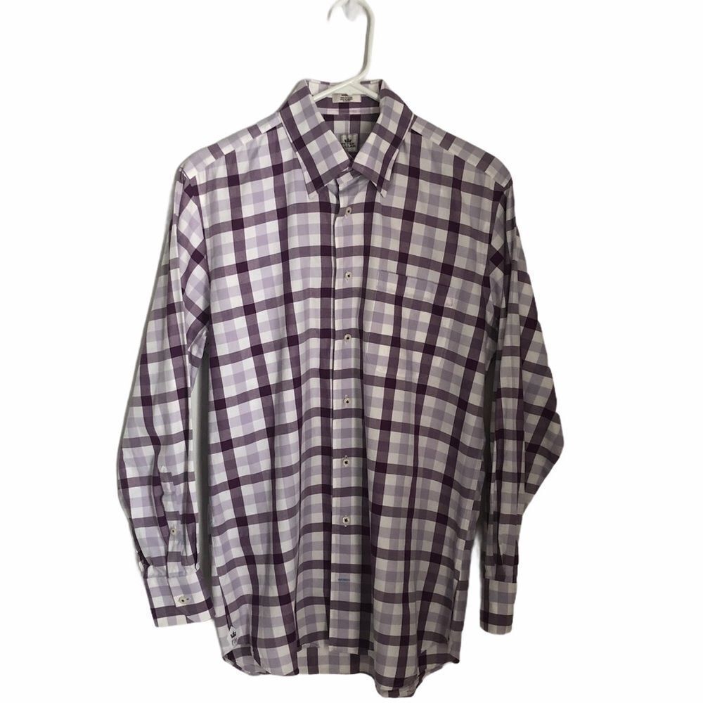 Peter Millar Checked Casual Button Down Sh - image 1